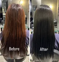 【minimo限定価格‼️】弱酸性カラー➕カット➕髪質改善トリートメント※ブリーチなしワンカラー