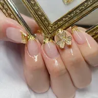 【minimo特別価格】💜オフ無 ハンド 💜ガラスフレンチ