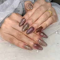 ★【スカルプ長さだし】★ワンホン系シンプルマグネット・フラッシュラメ✨ワンカラー・ラメグラデ