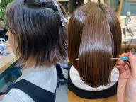 ＜髪質改善＞✨縮毛矯正✨+カット✂︎+高保湿1stepトリートメント超音波アイロン付き🫧