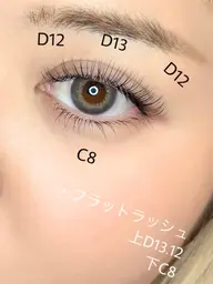 上下つけ放題9000円(フラットラッシュ上180本迄下まつ毛50本迄)初回オフ込(LEDご変更可+2500円)