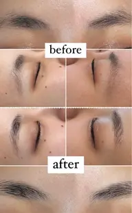 【アイブロウラッシュリフト（眉毛パーマ）＋眉カット】　眉毛を立体的に