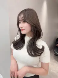 ☀️朝ラクメニュー☀️前髪パーマ+似合わせカット+トリートメント🫧 韓国 レイヤー