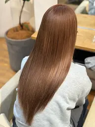 ブリーチ毛縮毛矯正+カット