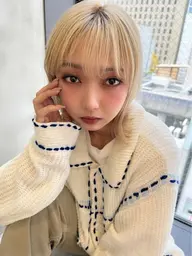 【先着3名限定価格🍀】❤️‍🔥ハイトーンカラー❤️‍🔥（ブリーチ2回）➕髪質改善トリートメント💚