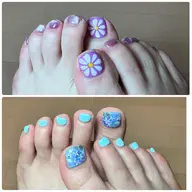 【フット】手描きアート２本コース