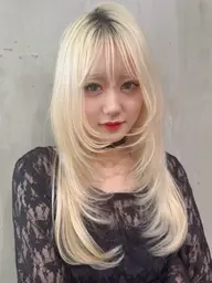 【ふわっと可愛い🎀】レイヤーカット＋ブリーチカラー