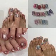 〖オフ無料〗画像のマグネットから選べる♪1色ワンカラージェルネイル(foot)🫧