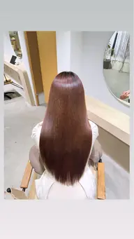【髪質改善】🌱カット+美髪ストレート+髪質改善トリートメント🌱