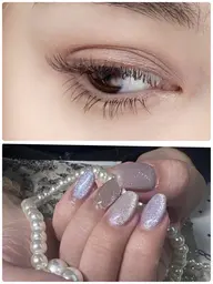 No.1、超お得大人気コース、マツパ+3色マグネットネイル(他店オフ込み)、2500円お得コース、ネイルコース変更可能。