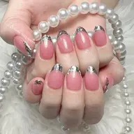 【初回オフ無料ケア込み】✨ガラスフレンチ💅🏻ベースあり【すぐ予約OK】厚み出す込み