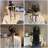 選べるヘアセット♡画像の4つのパターンからお選び頂くメニューです♡ 推し活ヘア/パーティーヘア/イベントヘア