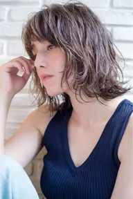 [🔴セット短縮🔴］カット+前髪パーマ💫＋髪質改善トリートメント🫧