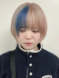 💛【個性派デザインカラー】顔まわりレイヤー+前髪カット+ブリーチ+(アウターカラーorツートーンカラー)