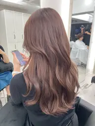 ✨1周年記念✨☆ダメージレス高級艶カラー×カット×超音波ケアプロ付き2工程トリートメント☆