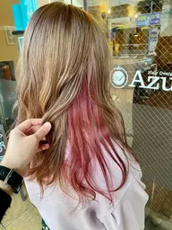 【ブリーチダメージ95％軽減】透明感インナーカラー＋トリートメント