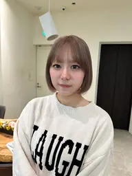 ボフカット➕ブリーチリタッチ➕カラー➕トリートメント🍒ྀི【スタイリング込】