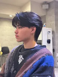 メンズセンターパート