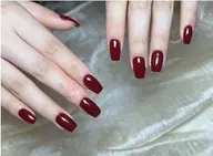 チップ長さ出しワンカラーリボン2個無料付け¥9500円👑（ソフトジェルオフ無料）