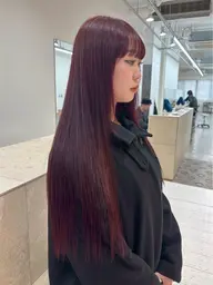 【リピーター限定】 ブリーチなしで出来る暖色カラー＋艶トリートメント✨/レッド/ピンク/カシスレッド/ピンクブラウン