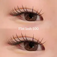 【3月4月限定】🌟フラットラッシュ100本〜120本つけ放題🎀他店オフ込 🫧束感コーティング付き