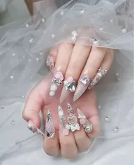 【春特別セール】★【チップ】★【長さ出し】【8本持ち込みデザイン】☆アートやり放題♡パーツ付け放題♡