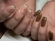 【今季トレンド! オフ無し　チーク＆マグネットネイル