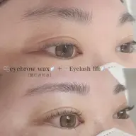 まつ毛パーマ＆アイブロウ美眉wax(間引きorメイク付き)