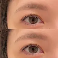 アイブロウ×まつげパーマ🩵　　　　　　　　　　　　　（仕上げメイクあり）間引き追加の場合別途で1100円頂きます。