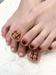 🦶フット🦶2本デザイン+ワンカラー(ドライケア付) ¥8300【オフ+¥500】＊再来他店オフ+¥500＊