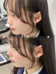 前髪＋顔まわりカット＋簡単スタイリング