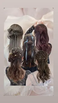 ハーフアップ♬.*ﾟ