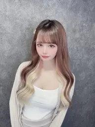 プルエクステ１００本ダイヤモンドへそ上の長さ。