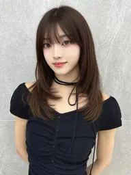 韓国風レイヤーカット+透明感カラー