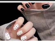 【モテ可愛・ガーリー】SNS大人気話題ワンカラーメ（ドット or ハートホロ）