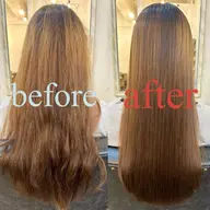 【ブリーチ毛対応】髪質改善ストレート+Wトリートメント+カット