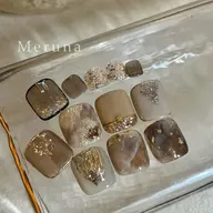 【フットネイル】親指アート