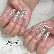 【長さ出し】自店オフ無料☆ワンカラー+長さだし10本+パーツ乗せ放題