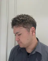 カット＋極道パーマ