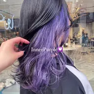 【🦊デザインカラー🎨】インナーカラー/インナー部分のみブリーチあり/ケアブリーチ/ワンカラー