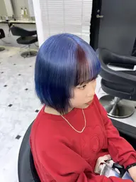 ❄️透明感溢れる寒色系カラーに❄️ケアブリーチ✨️付きトリプルカラー➕髪質改善トリートメント🐬🫧