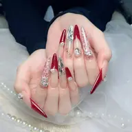 🉐25%SALE🉐【ロングチップ35~45mm】✨最高級種類パーツ無制限つけ放題🎶🎀3Dデザイン込み❤️‍🔥