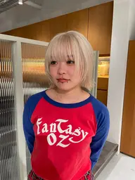 既にブリーチされてる方におすすめ✨リタッチカラー+カラー+1stepトリートメント🤍💛