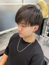 【朝のセットがラクラク!】メンズカット+縮毛矯正+眉カット