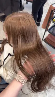 【ブリーチなしで明るくしたい方🥣】ブリーチなしダブルカラー➕3stepトリートメント