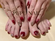 オフ込みハンドフット同日施術同じデザイン