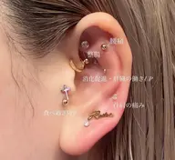 \✨️💎耳つぼジュエリー💎✨️/10ヶ所(両耳)