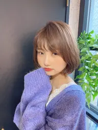 髪質改善 小顔似合わせカット+イルミナカラーより高発色クロマカラー+美容液TR+内部補修1ステップトリートメント