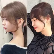 【🌸半永久的に続く髪質改善🌸】カット🩵+ ナチュラル前髪縮毛矯正🧡+1stepトリートメント🌼