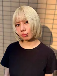 ダメージ最小限🦄人気No.3👑ケアブリーチ2回+透明感カラー+似合わせカット+バイカルテ5stepトリートメント